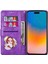 IPhone 15 Için Fermuar Cep Durumda Artı Glitter Cüzdan Kılıf Manyetik Pu (Yurt Dışından) 5