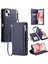 IPhone 14 Için Crossbody Durumda Artı Durumda Cüzdan 9 Kart Yuvaları Fermuar Faturaları (Yurt Dışından) 1
