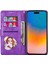 IPhone 15 Pro Pu Deri Manyetik Kapatma Glitter Için Fermuarlı Cebi Durumda (Yurt Dışından) 5