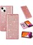 IPhone 14 Artı Pu Deri Manyetik Kapatma Kartı Için Glitter Flip Case (Yurt Dışından) 1