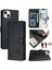 IPhone 15 Için Kılıf Artı Kart Yuvası Tutucu Kickstand Kedi Rfıd Cüzdan Flip (Yurt Dışından) 1
