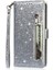 IPhone 15 Için Fermuar Cep Durumda Artı Glitter Cüzdan Kılıf Manyetik Pu (Yurt Dışından) 3