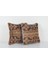 Set Kahverengi Renkli Geometrik El Dokuma Kilim Kırlent Kılıf 45 x 45 cm 2