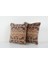 Set Kahverengi Renkli Geometrik El Dokuma Kilim Kırlent Kılıf 45 x 45 cm 3