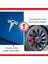 Tesla Model Y Özel Kesim Logo Seti - Direksiyon Ön Arka Jantlar ve Sensörler Için 8'lu Tesla Logo Sticker Seti ( Alüminyum ) 3
