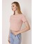 Basic Pembe Crop T-Shirt - BGB06 1