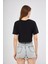 Oversize Siyah Crop T-Shirt - BGB15 1