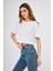 Oversize Beyaz Crop T-Shirt - BGB16 2