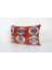 Kırmızı Renkli Geometric Desenli Kadife Ikat Yastık Kılıfı 3