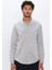Erkek Slim Fit Dar Kesim Pamuklu Kolay Ütü Gri Düğmeli Yaka Gömlek 4
