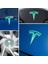 Tesla Model Y Özel Kesim Logo Seti - Direksiyon Ön Arka Jantlar ve Sensörler Için 8'lu Tesla Logo Sticker Seti ( Mavi Mercan ) 2