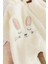 Tavşan Figürlü Kapüşonlu Welsoft Peluş Kışlık Kız Bebek Tulum 4