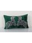 Yeşil Hayvan Motifli Kadife Ikat Yastık Kılıfı 1