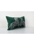 Yeşil Hayvan Motifli Kadife Ikat Yastık Kılıfı 2