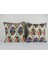 Çiçek Işlemeli Set Kilim Kırlent Kılıf 1
