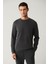 Erkek Antrasit Bisiklet Yaka Baskılı Soft Touch Sweatshirt A41Y1224 1