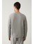 Erkek Gri Bisiklet Yaka Baskılı Soft Touch Sweatshirt A41Y1224 4