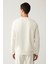 Erkek Ekru Bisiklet Yaka Baskılı Soft Touch Regular Fit Sweatshirt A41y1224 4