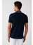 Erkek Lacivert %100 Pamuk Marine Baskılı Polo Yaka T-Shirt A31Y1188 4