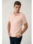 Erkek Açık Pembe 3 Düğmeli Jakarlı Polo Yaka T-Shirt A41Y1354 3