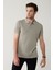 Erkek Taş Polo Yaka T-shirt %100 Pamuk Serin Tutan Regular Fit E001004 1