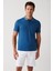 Erkek İndigo Kıvrılmaz Yaka Cepli 2 Düğmeli Polo Yaka T-Shirt E001031 1