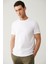 Erkek Beyaz 2'li %100 Pamuk Bisiklet Yaka T-Shirt E001012 1