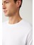 Erkek Beyaz 2'li %100 Pamuk Bisiklet Yaka T-Shirt E001012 5