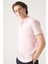 Erkek Açık Pembe 3 Düğmeli %100 Mısır Pamuğu Polo Yaka T-Shirt B001027 3