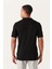 Erkek Siyah Küba Yaka Düğmeli Regular Fit Triko T-shirt B005008 4