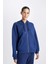 Relax Fit Kapüşonlu Cepli Basic Düz Fermuarlı Sweatshirt C1809AX24WN 1