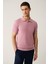 Erkek Pembe 3 Düğmeli Dokulu Ribanalı Polo Yaka Triko T-Shirt B005009 1