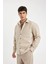 Regular Fit Polo Yaka Basic Düz Pamuk Karışımlı Uzun Kollu Gömlek D2622AX24AU 3