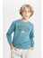 Erkek Çocuk Bisiklet Yaka Yazı Baskılı Sweatshirt C9804A824WN 3