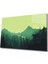 Teknoo- Yeşil Illüstrasyon Dağ Cam Tablo, Ev ve Ofis Duvar Dekoru 1