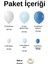 Balon Seti Beyaz-Makaron Mavi-Derin Okyanus 60 Lı Balon Zinciri Seti 2
