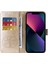 IPhone 14 Deri Çiçek Flip Kart Yuvaları Için Flip Case (Yurt Dışından) 4