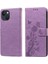 IPhone 14 Deri Çiçek Flip Kart Yuvaları Için Flip Case (Yurt Dışından) 3