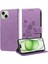 IPhone 15 Için Flip Case Artı Kart Yuvaları Çiçek Deri Flip (Yurt Dışından) 3