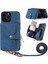 IPhone 13 Için Kılıf Pro Standı Ayarlanabilir Kordon 7 Kart Yuvaları Fermuar (Yurt Dışından) 1