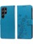 Galaxy S24 Için Flip Case Ultra Flip Deri Cardyuvaları Çiçek (Yurt Dışından) 1