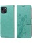 IPhone 14 Deri Çiçek Flip Kart Yuvaları Için Flip Case (Yurt Dışından) 1