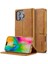 Tutucu Kart Yuvaları ile IPhone 16 Pro Için Flip Case Cüzdan Buzağı Doku (Yurt Dışından) 3