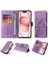 IPhone 15 Flip Deri Kart Yuvaları Çiçek Için Flip Case (Yurt Dışından) 1