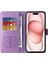 IPhone 15 Flip Deri Kart Yuvaları Çiçek Için Flip Case (Yurt Dışından) 5