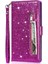 IPhone 13 Için Fermuar Cep Durumda Pro Max Pu Deri Glitter Cüzdan Kılıf (Yurt Dışından) 2