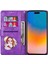 IPhone 15 Pro Pu Deri Manyetik Kapatma Glitter Için Fermuarlı Cebi Durumda (Yurt Dışından) 3