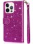 IPhone 15 Pro Pu Deri Manyetik Kapatma Glitter Için Fermuarlı Cebi Durumda (Yurt Dışından) 4