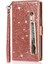 IPhone 14 Için Fermuar Cep Durumda Artı Pu Deri Kart Tutucu Glitter Vaka (Yurt Dışından) 5