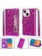 IPhone 15 Için Fermuar Cep Durumda Artı Glitter Cüzdan Kılıf Manyetik Pu (Yurt Dışından) 1